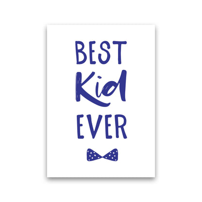 Avelena | Best Kid Ever Navy Rahmen Kinderzimmer Wandkunst Druck