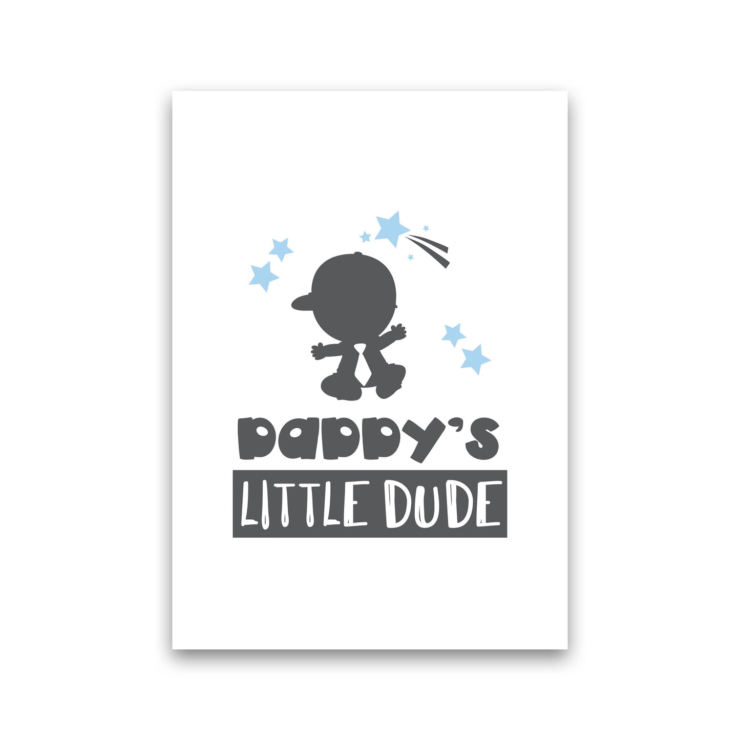 Avelena | Daddy's Little Dude Rahmen Kinderzimmer Kunstdruck