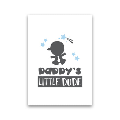 Avelena | Daddy's Little Dude Rahmen Kinderzimmer Kunstdruck