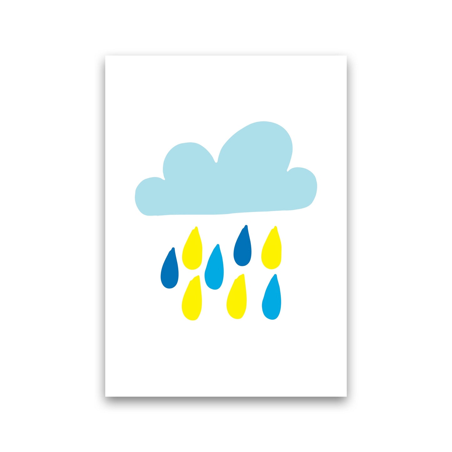 Avelena | Blau Regenhimmel Modern Druck