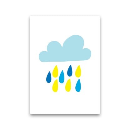 Avelena | Blau Regenhimmel Modern Druck