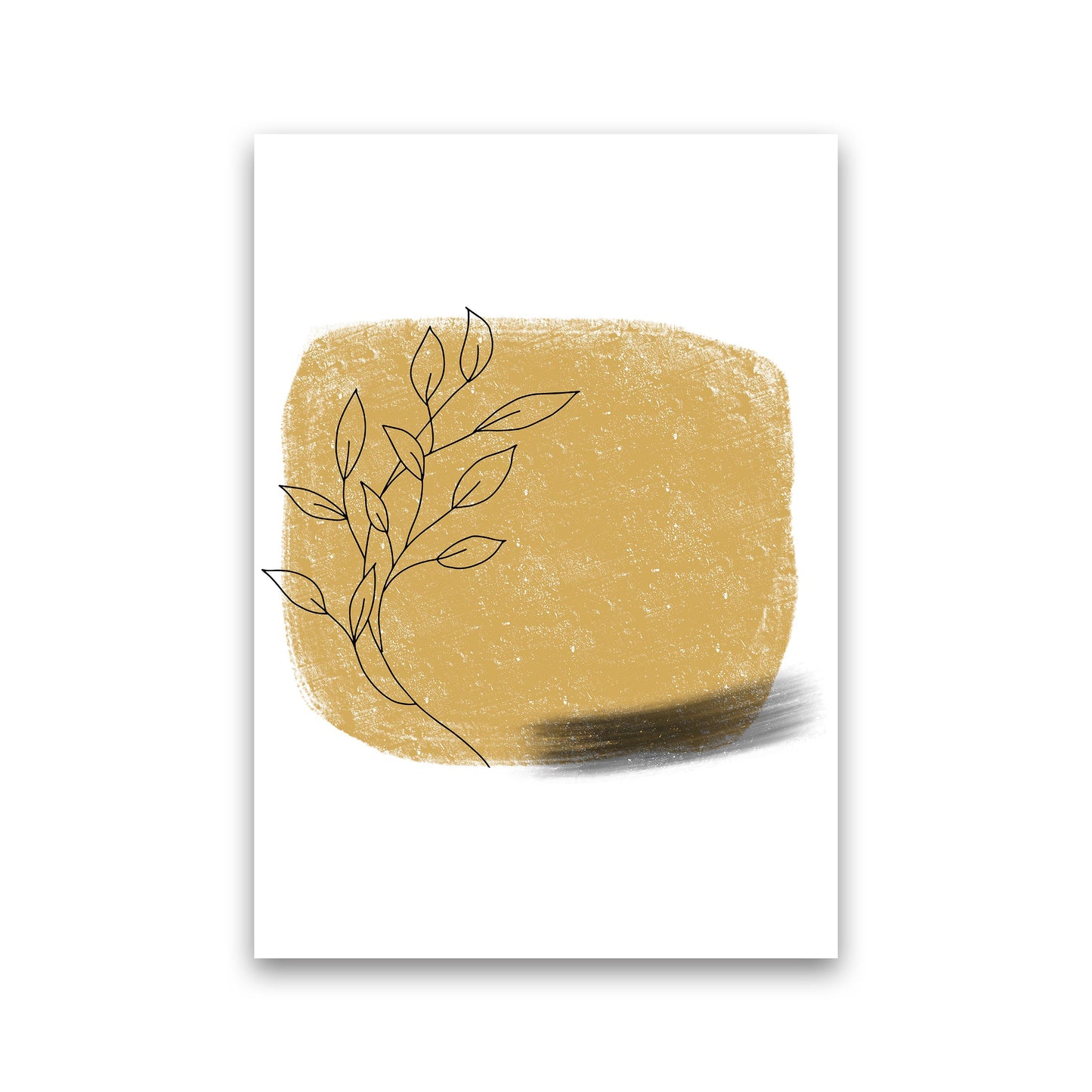 Avelena | Dalia Krit Gold Blumen Quadrat Kunstdruck Von Pixy Paper