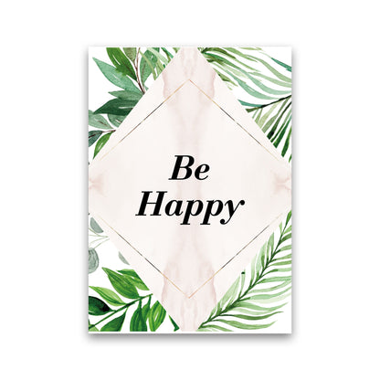 Avelena | Be Happy Exotisches Kunstdruck von Pixy Paper