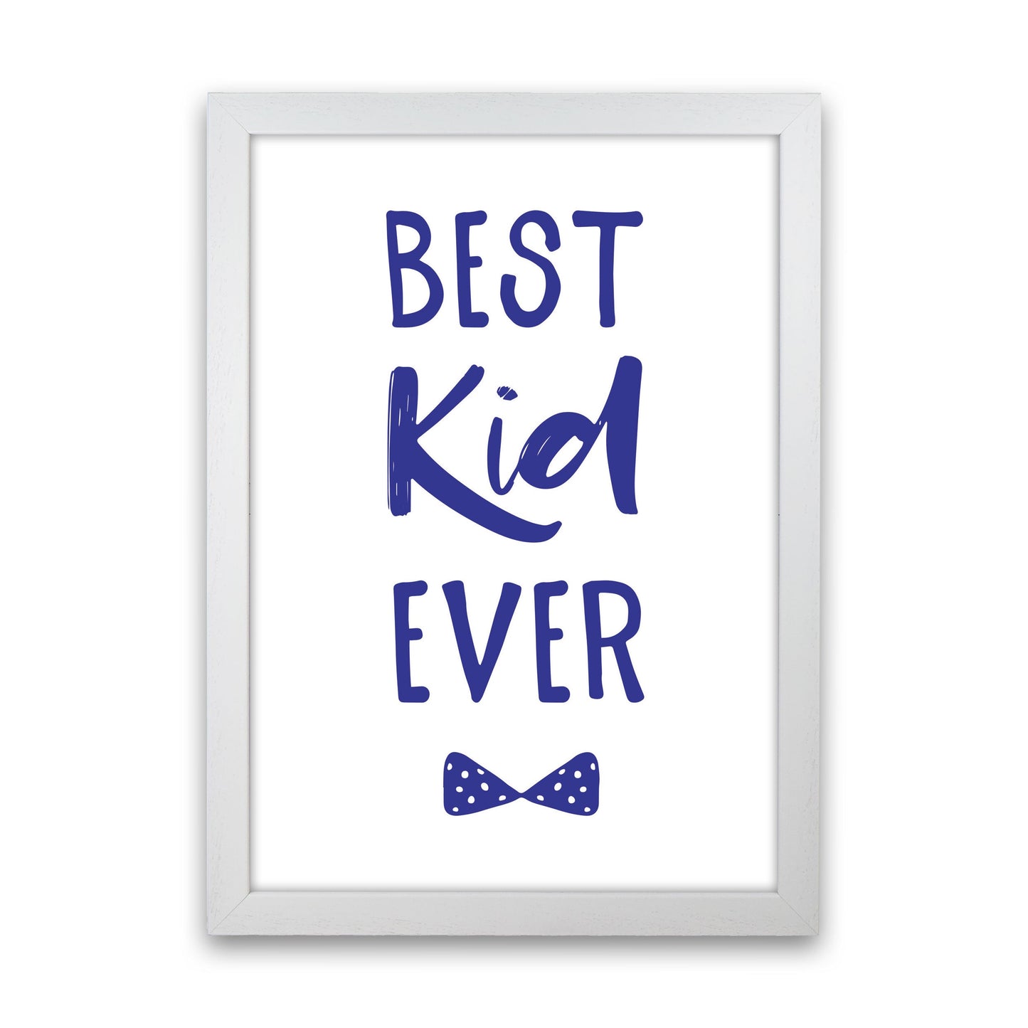Avelena | Best Kid Ever Navy Rahmen Kinderzimmer Wandkunst Druck