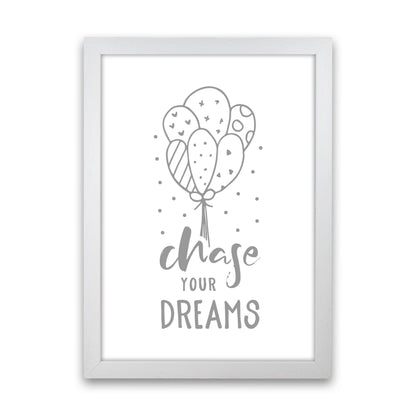 Avelena | Chase Your Dreams Grauer Rahmen Kinderzimmer Wandkunst Druck