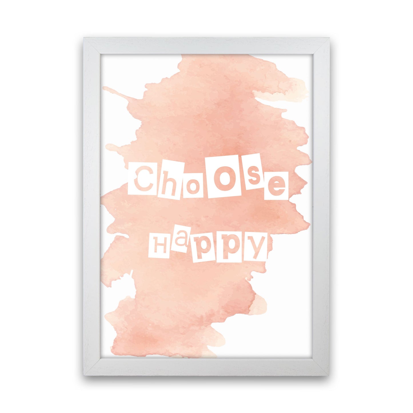 Avelena | Wähle Happy Peach Aquarell Moderne Druck