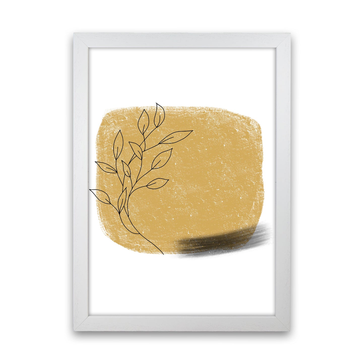 Avelena | Dalia Krit Gold Blumen Quadrat Kunstdruck Von Pixy Paper