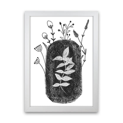 Avelena | Dalia Kreide Schwarz Floral Kunstdruck Von Pixy Paper