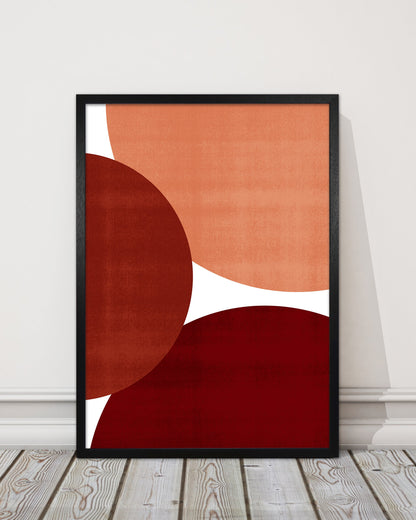 Avelena | Abstrakte Kunst Rott Original Moderne Gegenwartskunst Druck