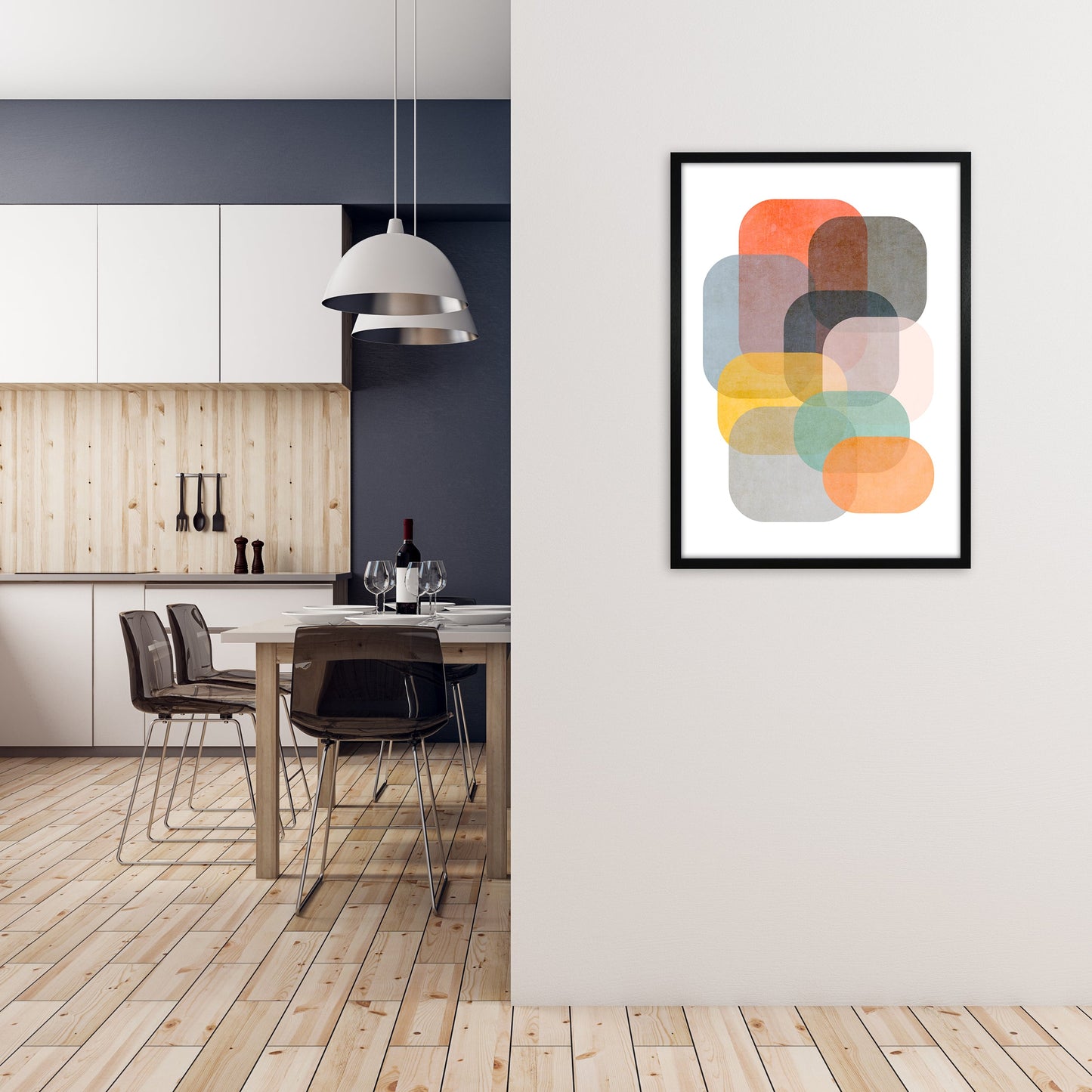 Avelena | Farbige Abstrakte Form Wandkunst A