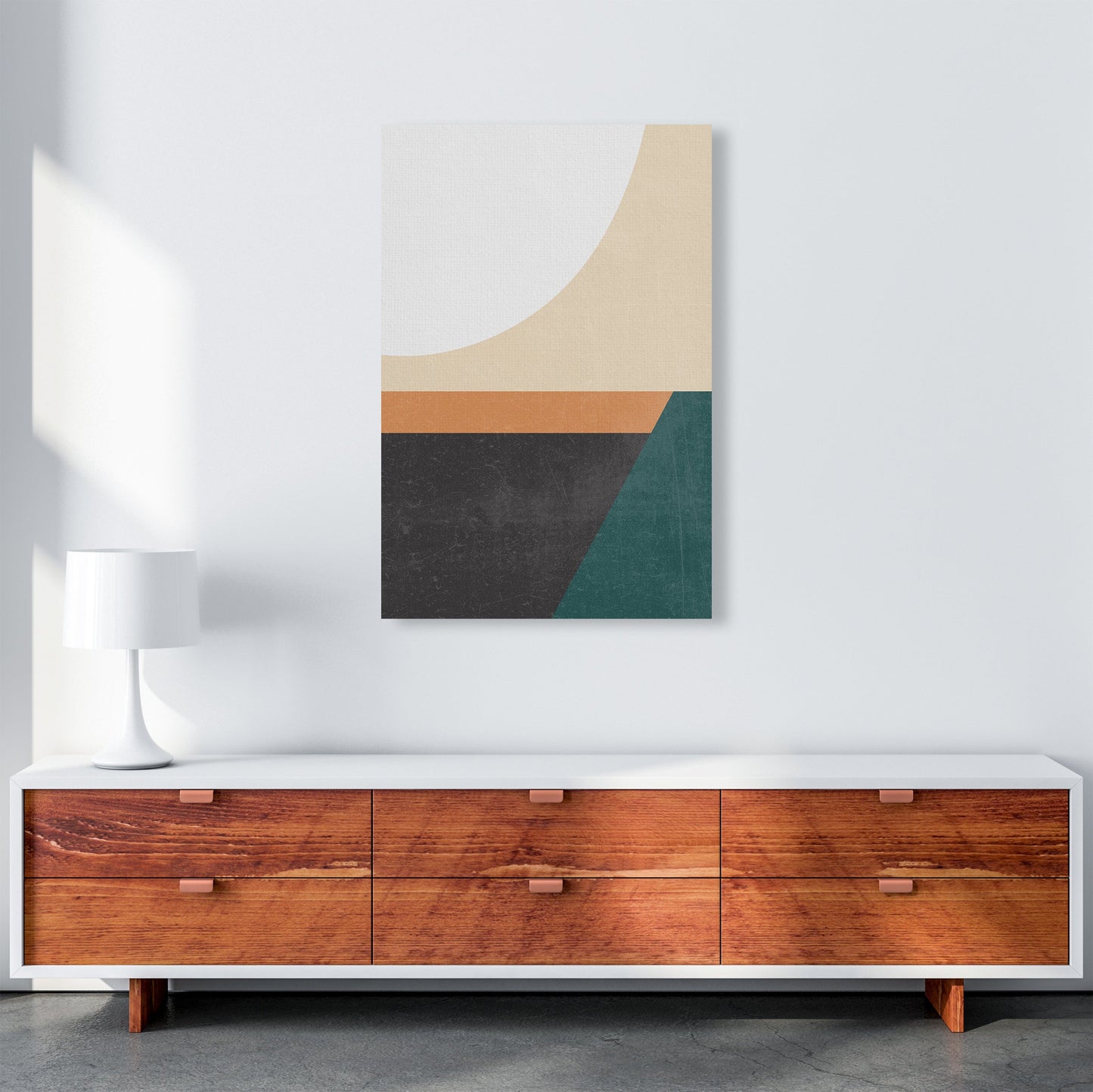 Avelena | Farbenfrohes Mid Century Modern Druck A