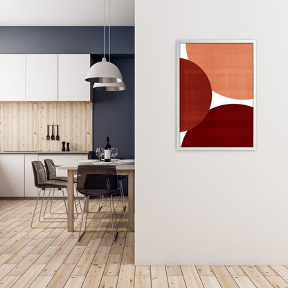 Avelena | Abstrakte Kunst Rott Original Moderne Gegenwartskunst Druck