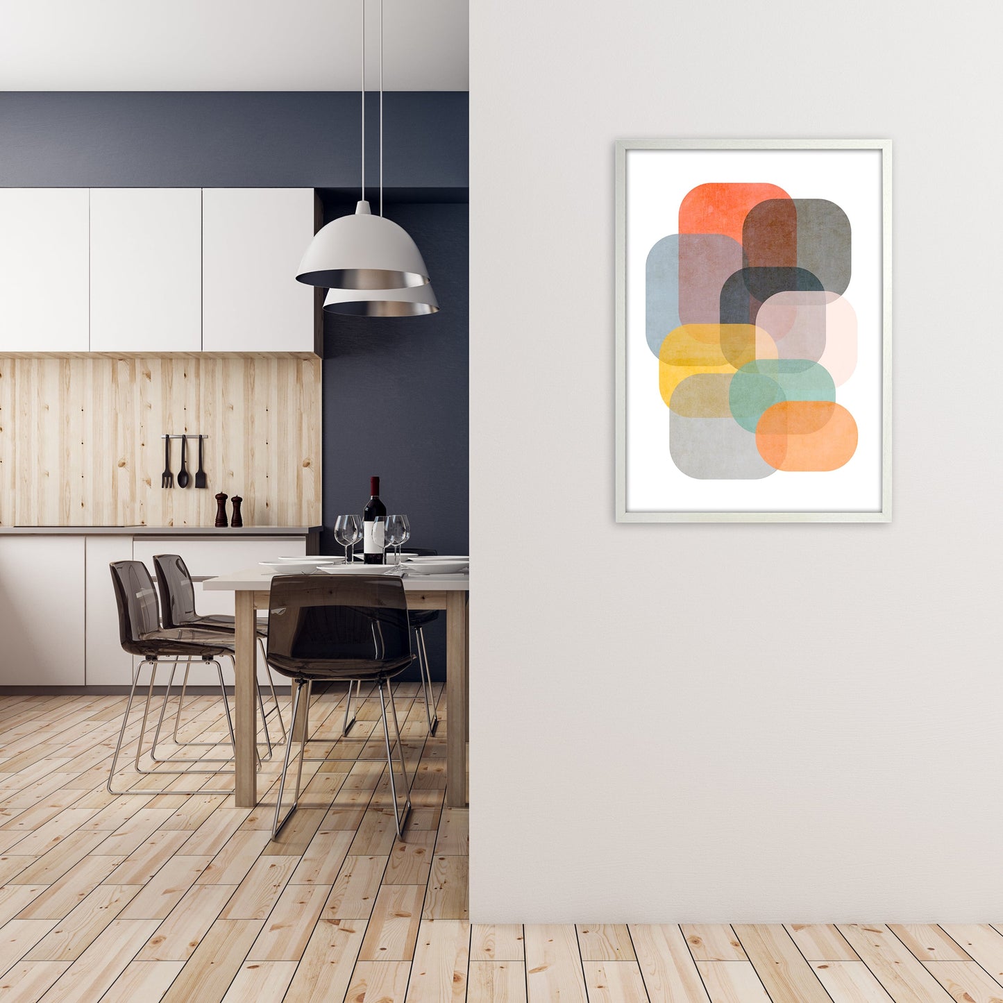 Avelena | Farbige Abstrakte Form Wandkunst A