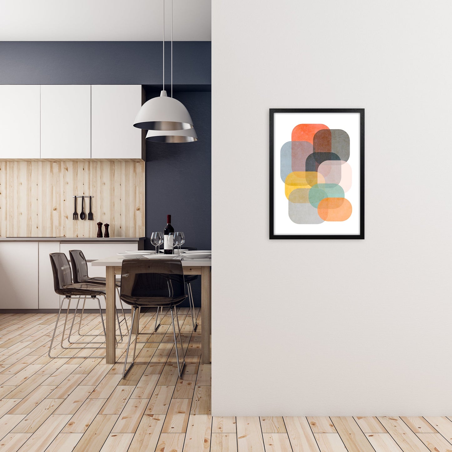Avelena | Farbige Abstrakte Form Wandkunst A