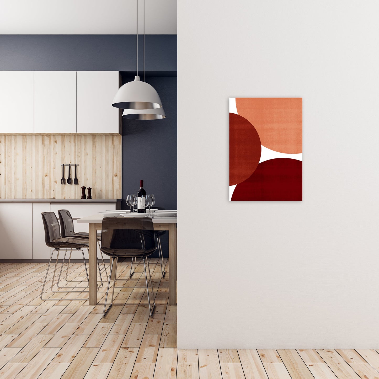 Avelena | Abstrakte Kunst Rott Original Moderne Gegenwartskunst Druck