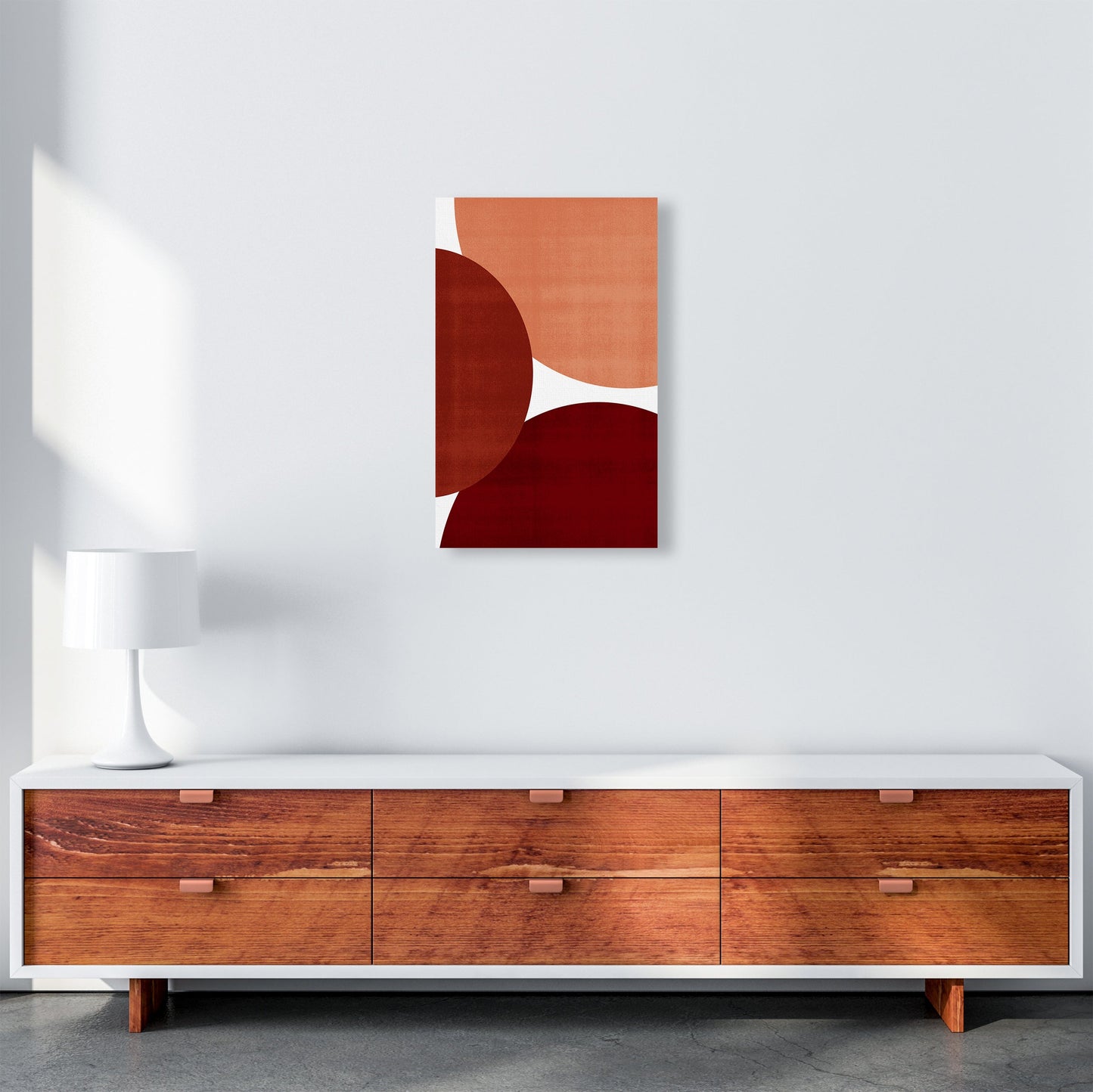 Avelena | Abstrakte Kunst Rott Original Moderne Gegenwartskunst Druck