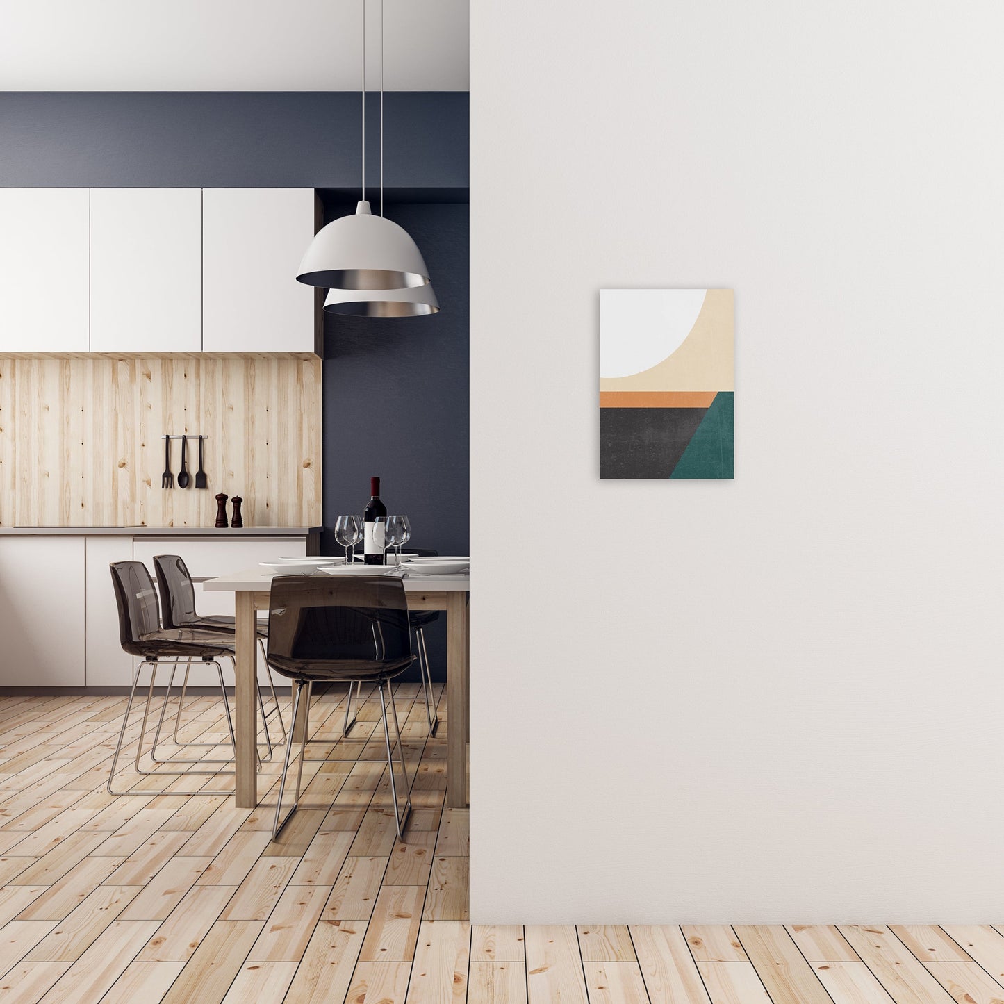 Avelena | Farbenfrohes Mid Century Modern Druck A