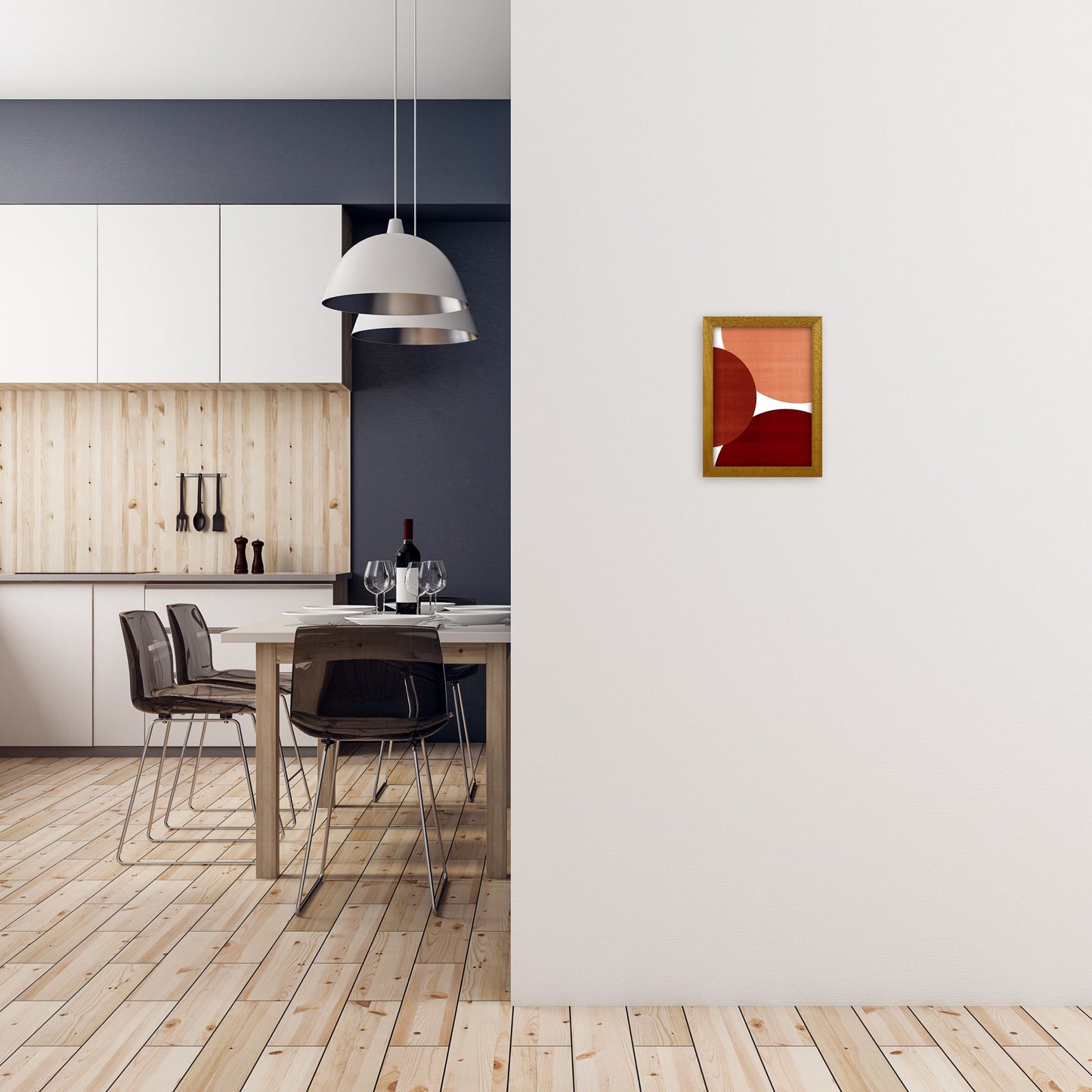 Avelena | Abstrakte Kunst Rott Original Moderne Gegenwartskunst Druck