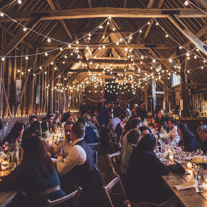 Avelena | Pro Connect 5m 10er Party Lichterkette warmweiß koppelbar weißes Kabel