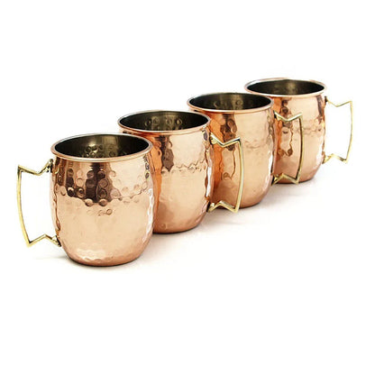Avelena | Gehammerte Kupferbecher Set Chillcopper