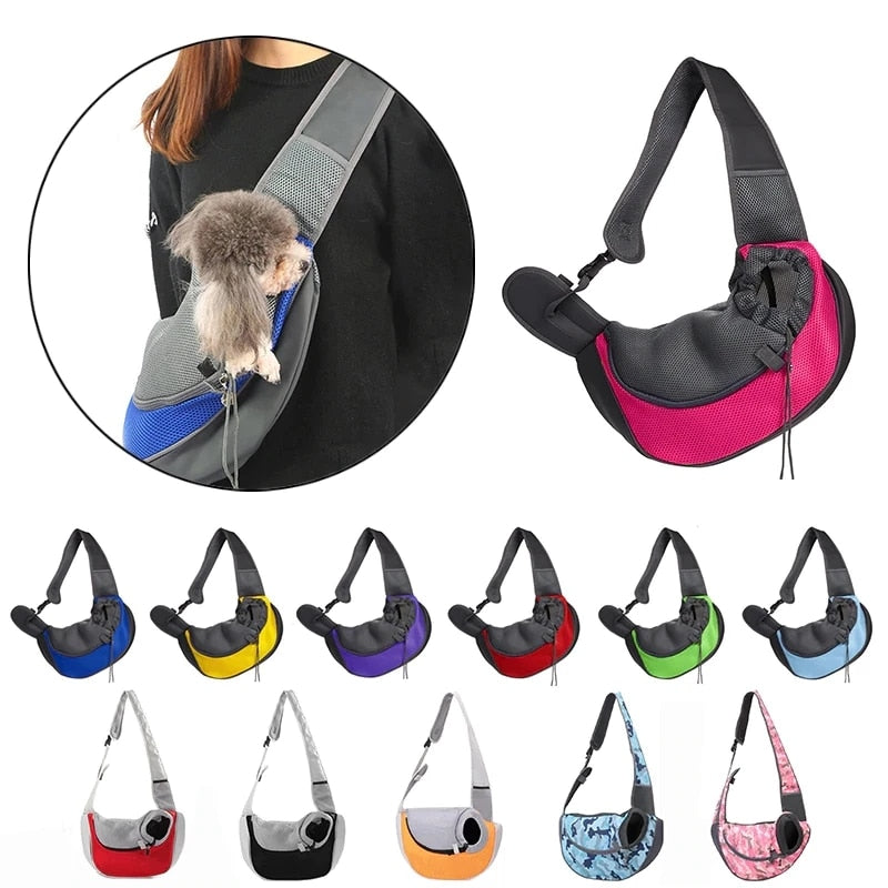 Avelena | Wagcrossbag Hund/Katze Mesh Schulter Haustier Tasche - Atmungsaktiv