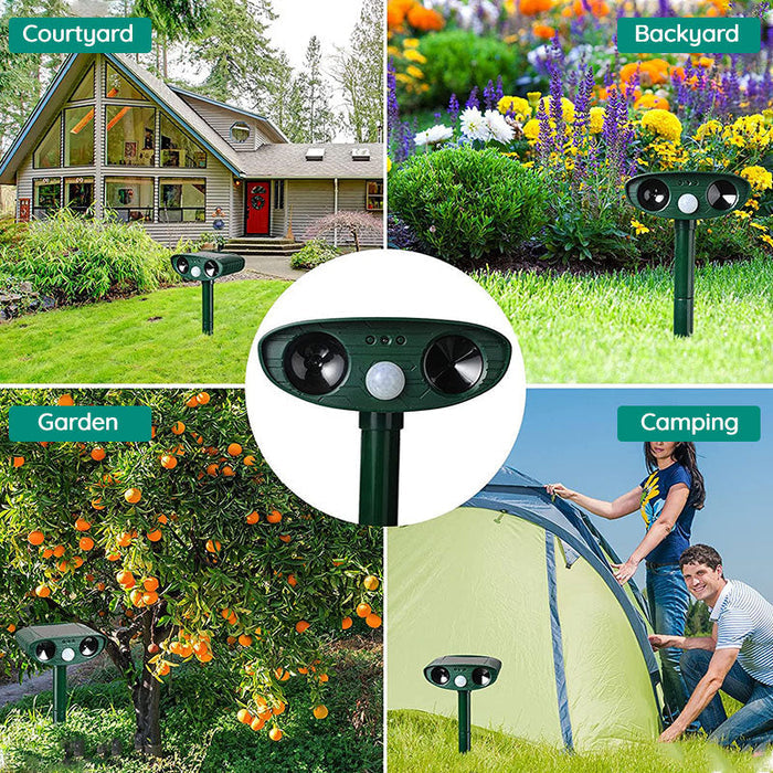 Avelena |  Waschbär Outdoor Ultrasonic Repeller - Solarbetriebener Ultrasonic Tier- und Schädlingabwehr - Befreien Sie sich innerhalb von 48 Stunden von Waschbären
