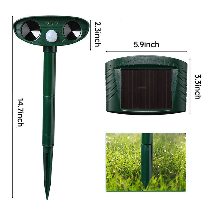 Avelena |  Waschbär Outdoor Ultrasonic Repeller - Solarbetriebener Ultrasonic Tier- und Schädlingabwehr - Befreien Sie sich innerhalb von 48 Stunden von Waschbären