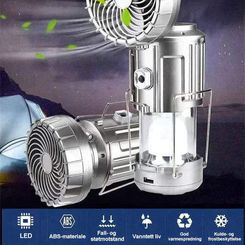 Avelena | Tragbare LED Campinglampe mit Ventilator