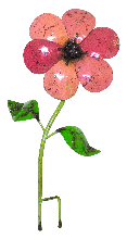 Avelena | Wunderland Pink Pansy Blume Gartenstecker Metall Gartenkunst