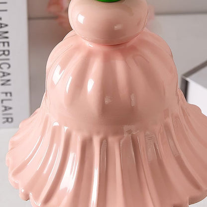 Avelena | BloomAura – Charmante rosa Glas-Tischlampe