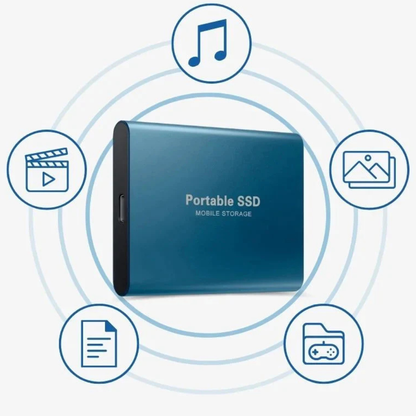 Avelena | Portable SSD USB C External Aluminum Shockproof Solid State Drive