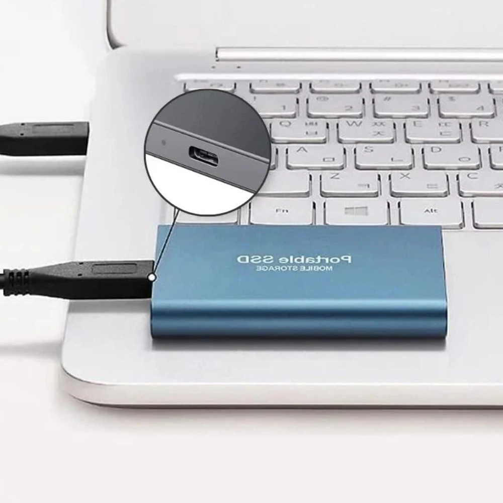 Avelena | Portable SSD USB C External Aluminum Shockproof Solid State Drive