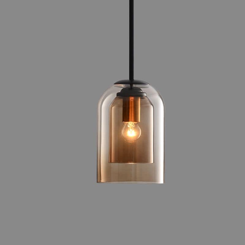 Avelena | Mid-Century Pendelleuchte mit Doppeltem Glas