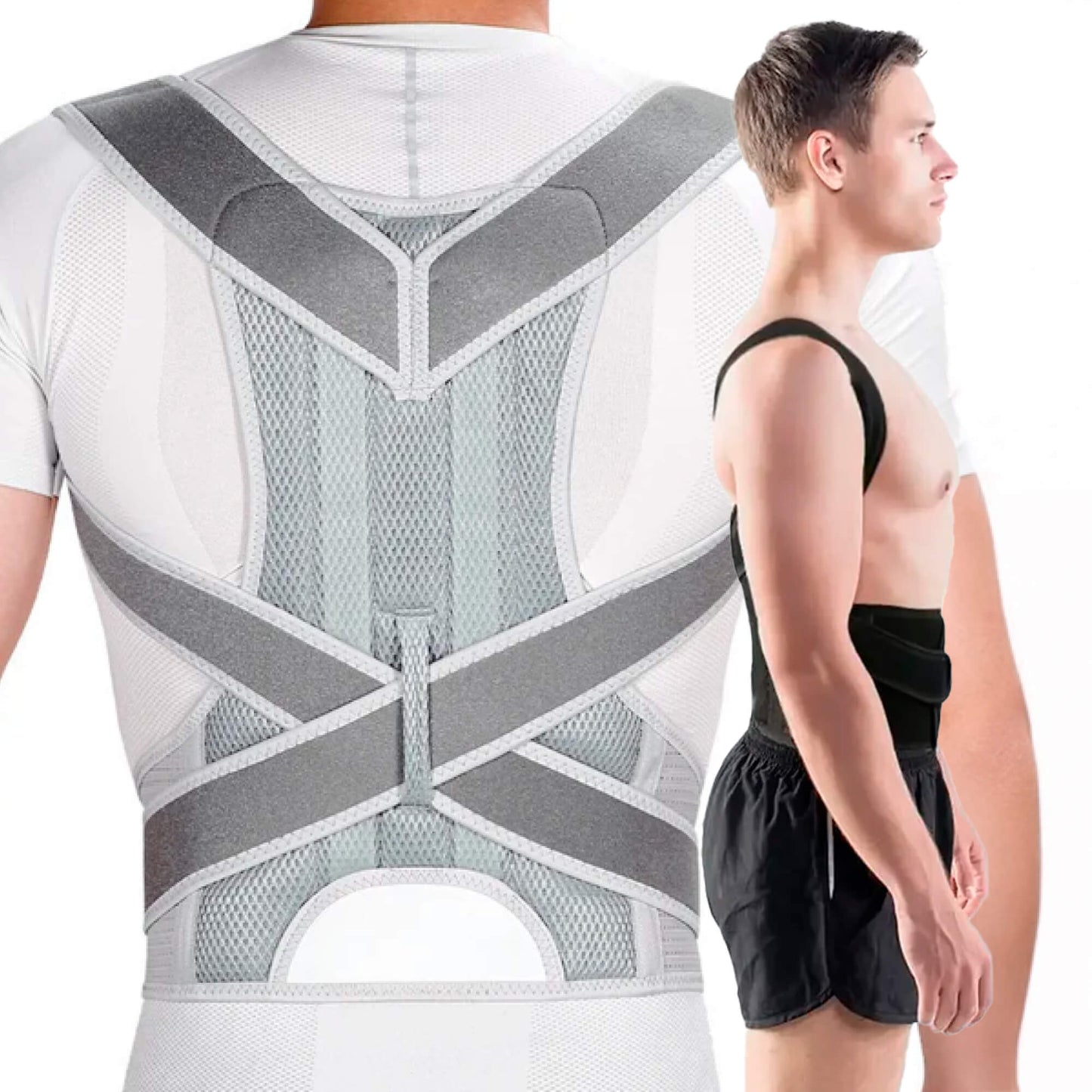 Avelena | Haltungskorrektur Rückenstütze – Verstellbarer Lendenwirbelstützgürtel zur Linderung von Rückenschmerzen & Wirbelsäulen-Ausrichtung | Unisex UK