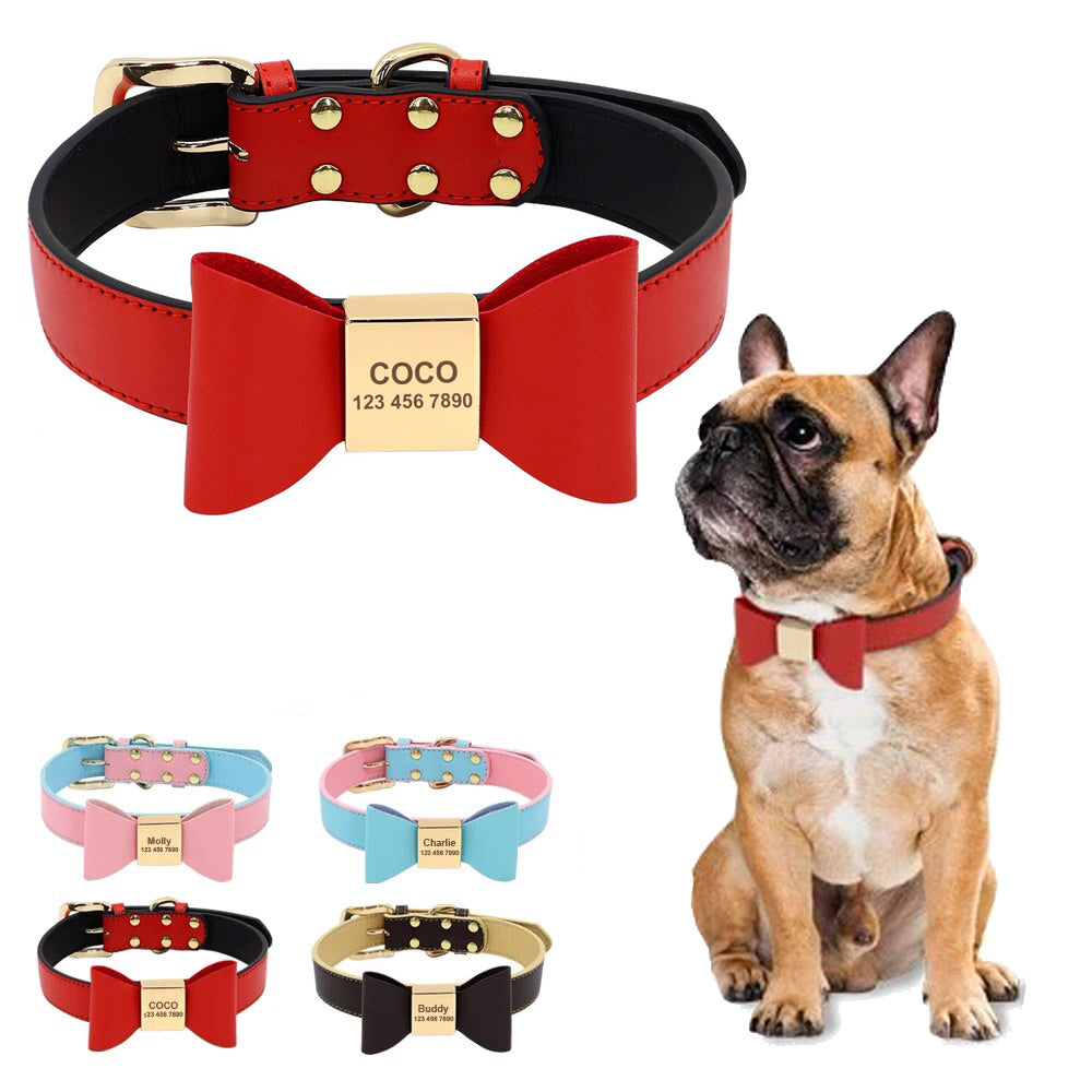 Avelena | Pupmonogram Personalisierte Französische Bulldogge Namenskette & Anti-Verlust-Id
