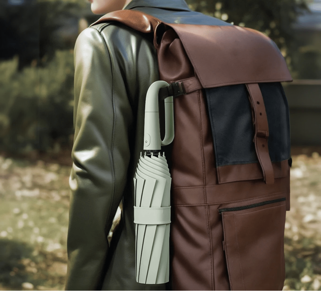 Avelena | Automatischer kompakter Regenschirm, gebaut für starken Wind