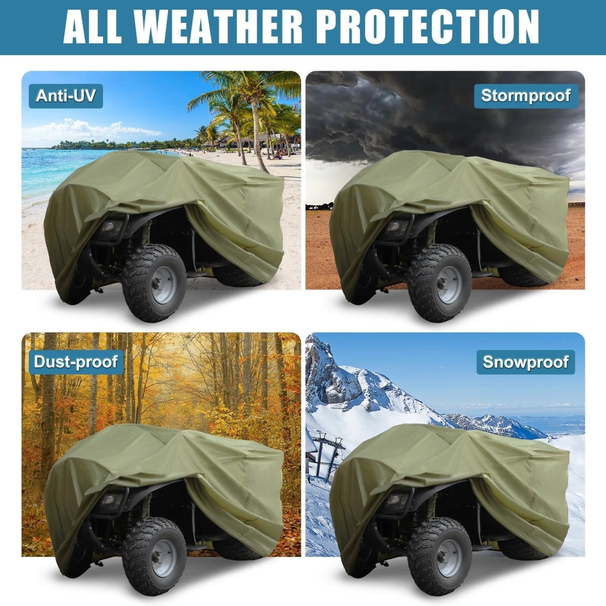 Avelena | Wetterfeste wasserdichte ATV-Abdeckung mit UV-Schutz
