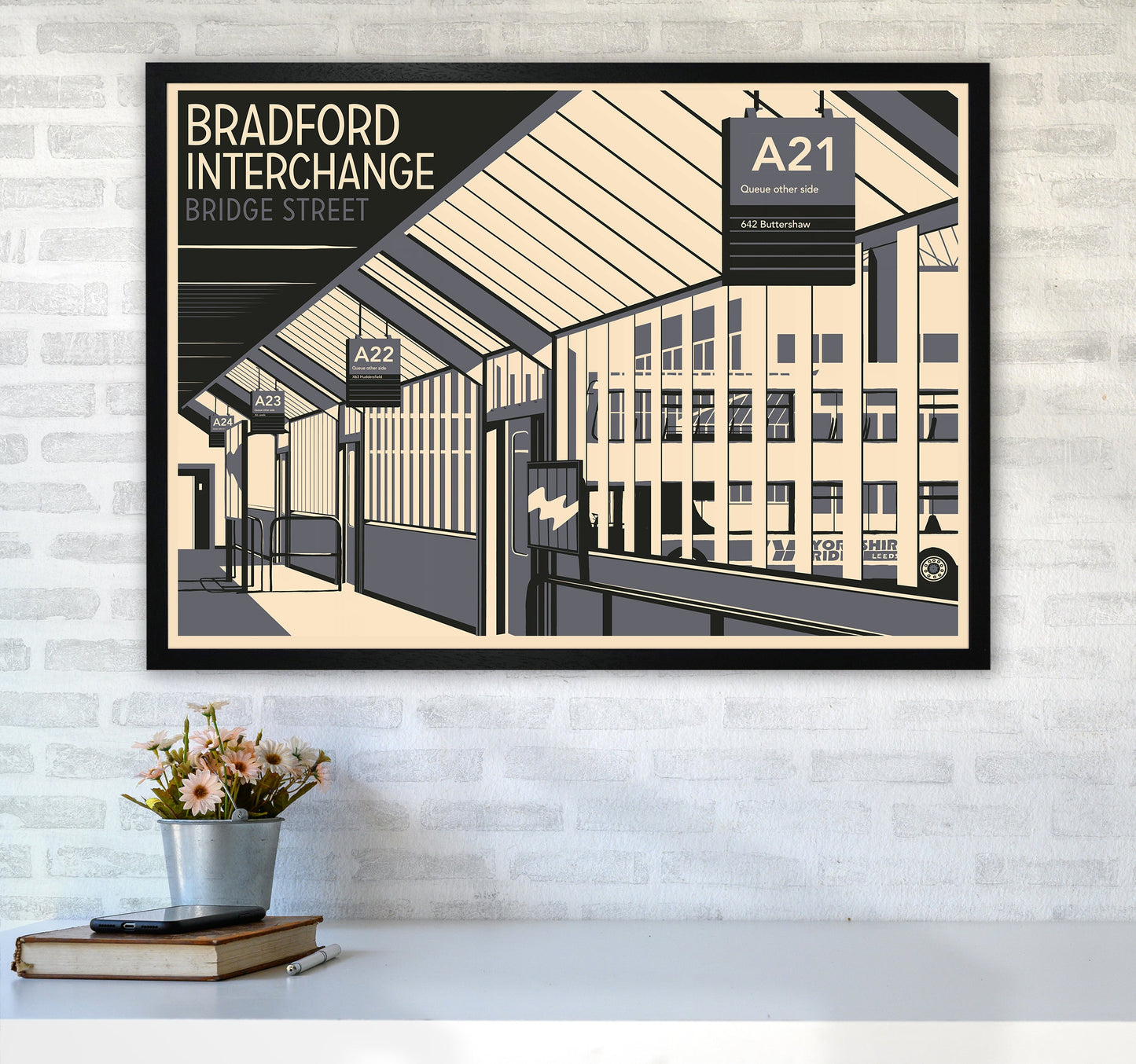 Avelena | Bradford Interchange, Bridge Street Reise Kunst Druck