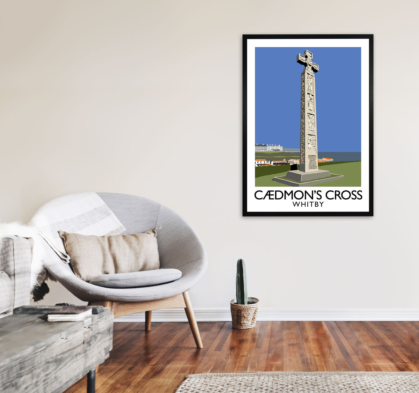 Avelena | Caedmon's Cross Whitby Rahmen Digital Kunstdruck
