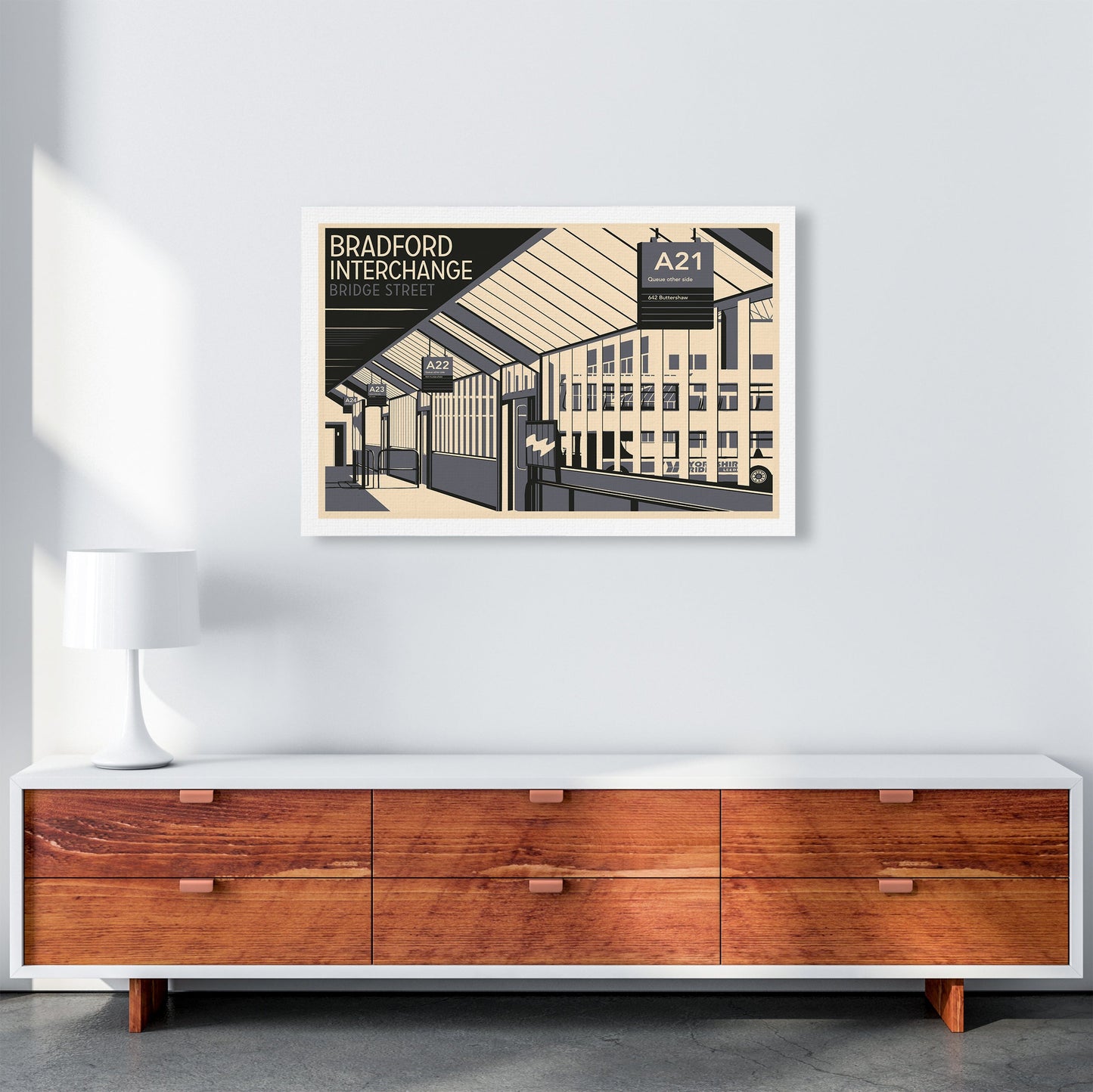 Avelena | Bradford Interchange, Bridge Street Reise Kunst Druck