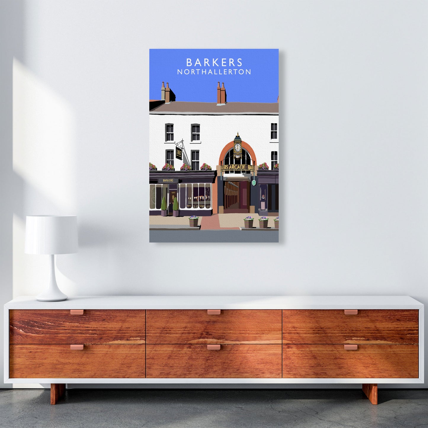 Avelena | Barkers Northallerton Rammet digitale Kunstdruck von Richard O'Neill