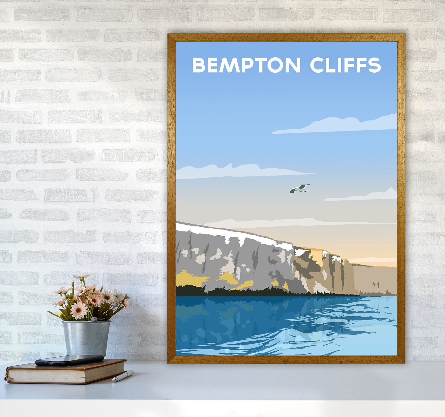 Avelena | Bempton Klipper Porträt Reise Kunstdruck von Richard O'Neill