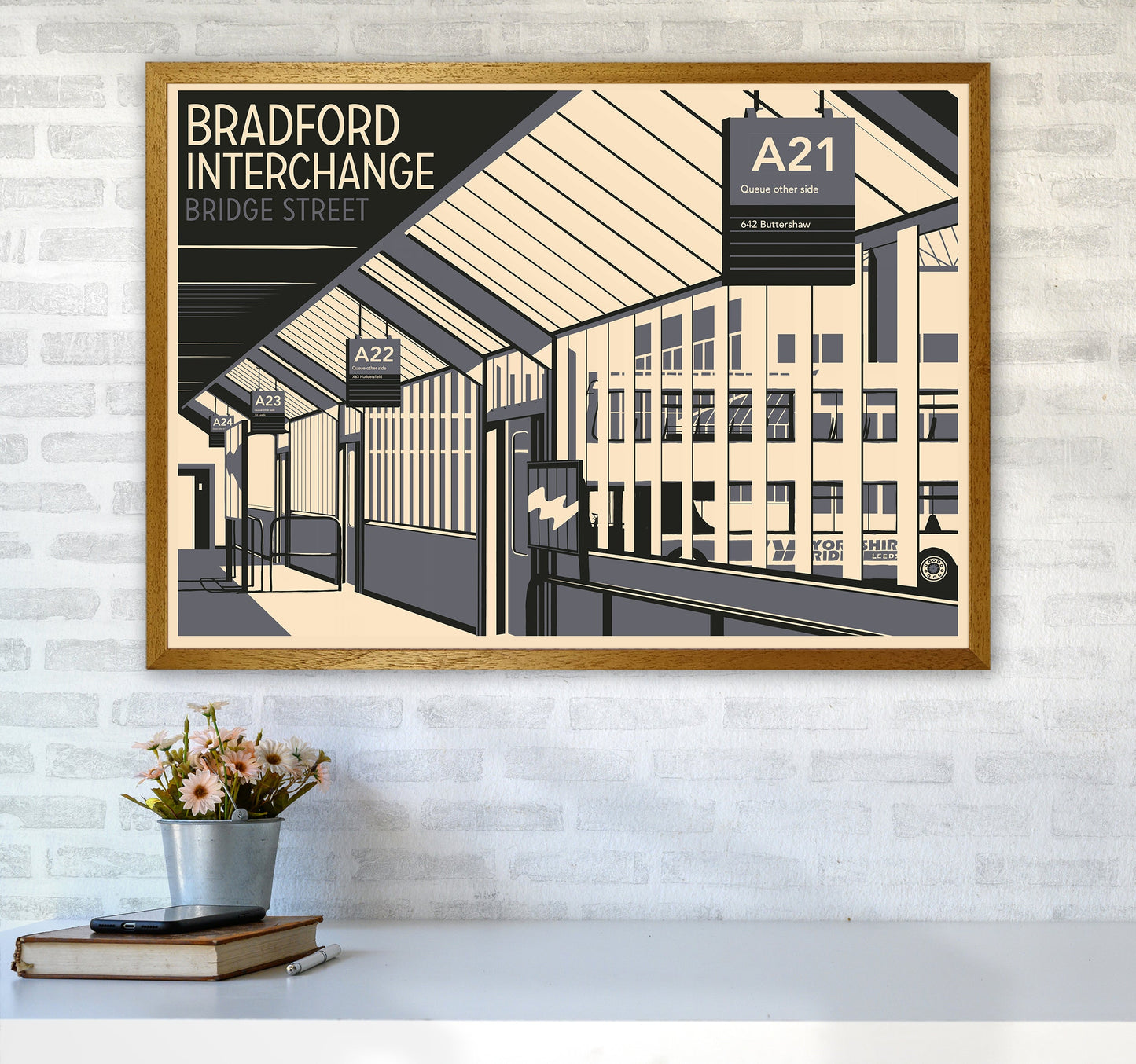 Avelena | Bradford Interchange, Bridge Street Reise Kunst Druck