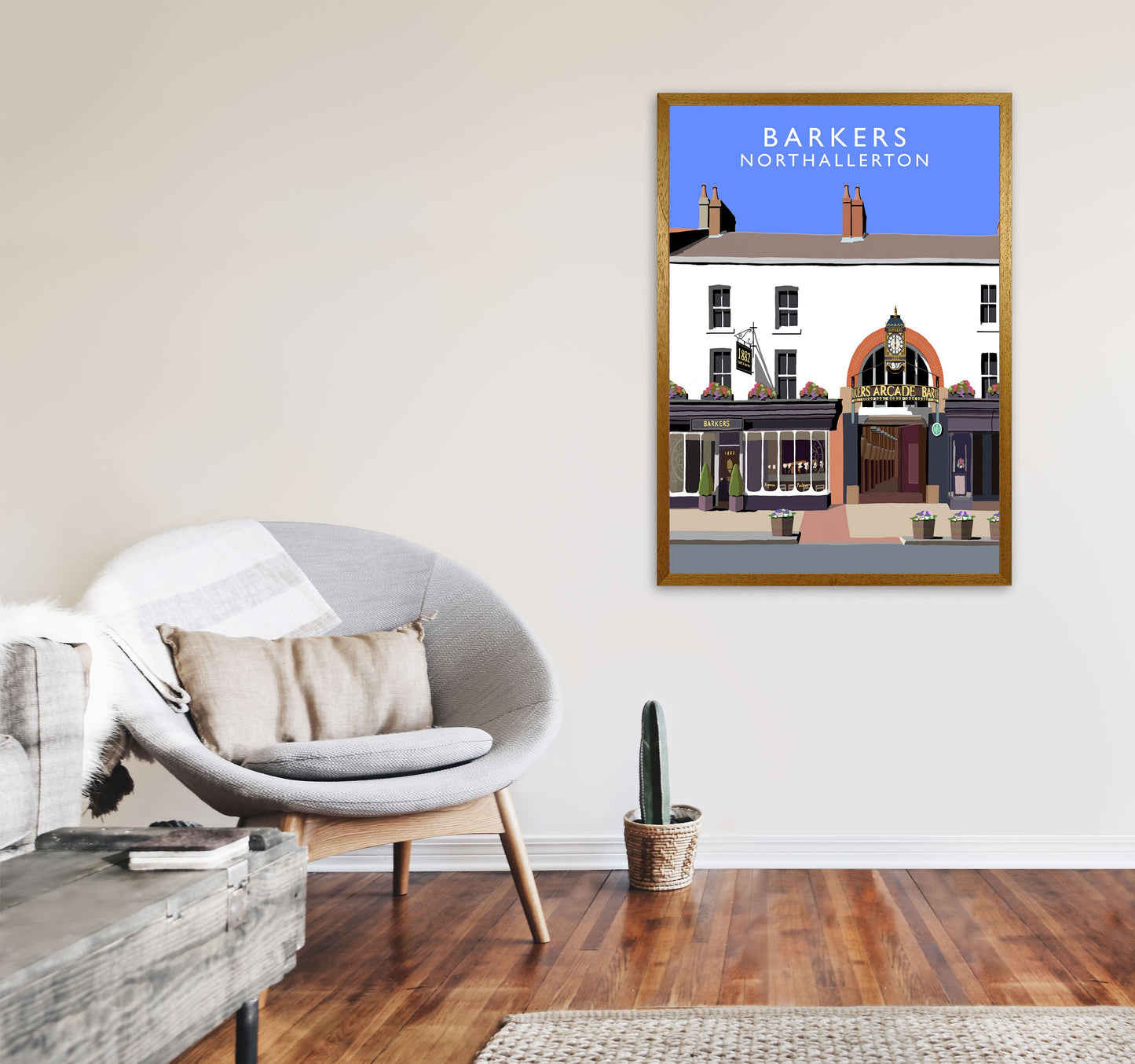 Avelena | Barkers Northallerton Rammet digitale Kunstdruck von Richard O'Neill