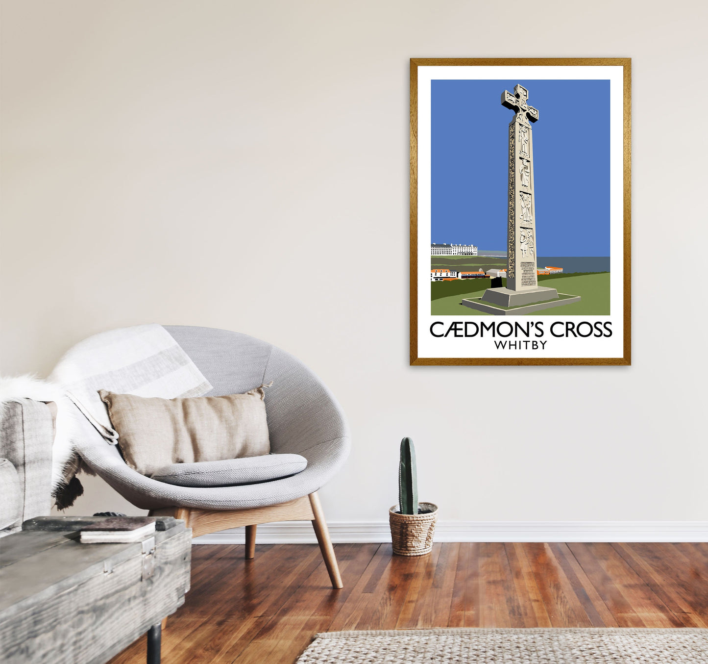 Avelena | Caedmon's Cross Whitby Rahmen Digital Kunstdruck