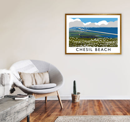 Avelena | Chesil Beach Rahmen Digital Kunstdruck