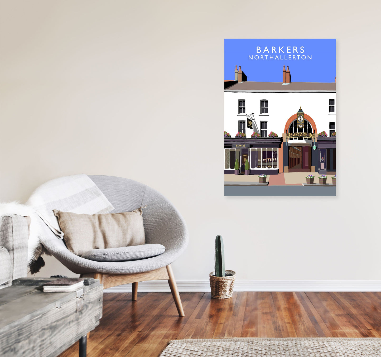 Avelena | Barkers Northallerton Rammet digitale Kunstdruck von Richard O'Neill