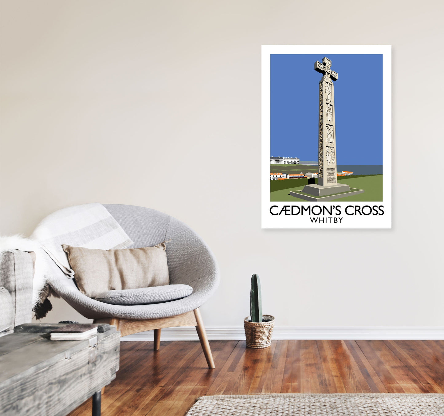 Avelena | Caedmon's Cross Whitby Rahmen Digital Kunstdruck