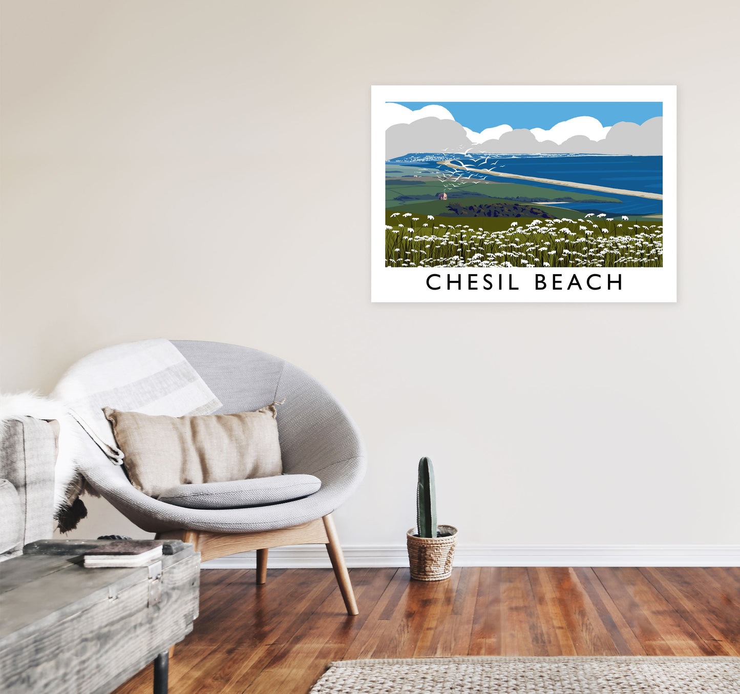 Avelena | Chesil Beach Rahmen Digital Kunstdruck