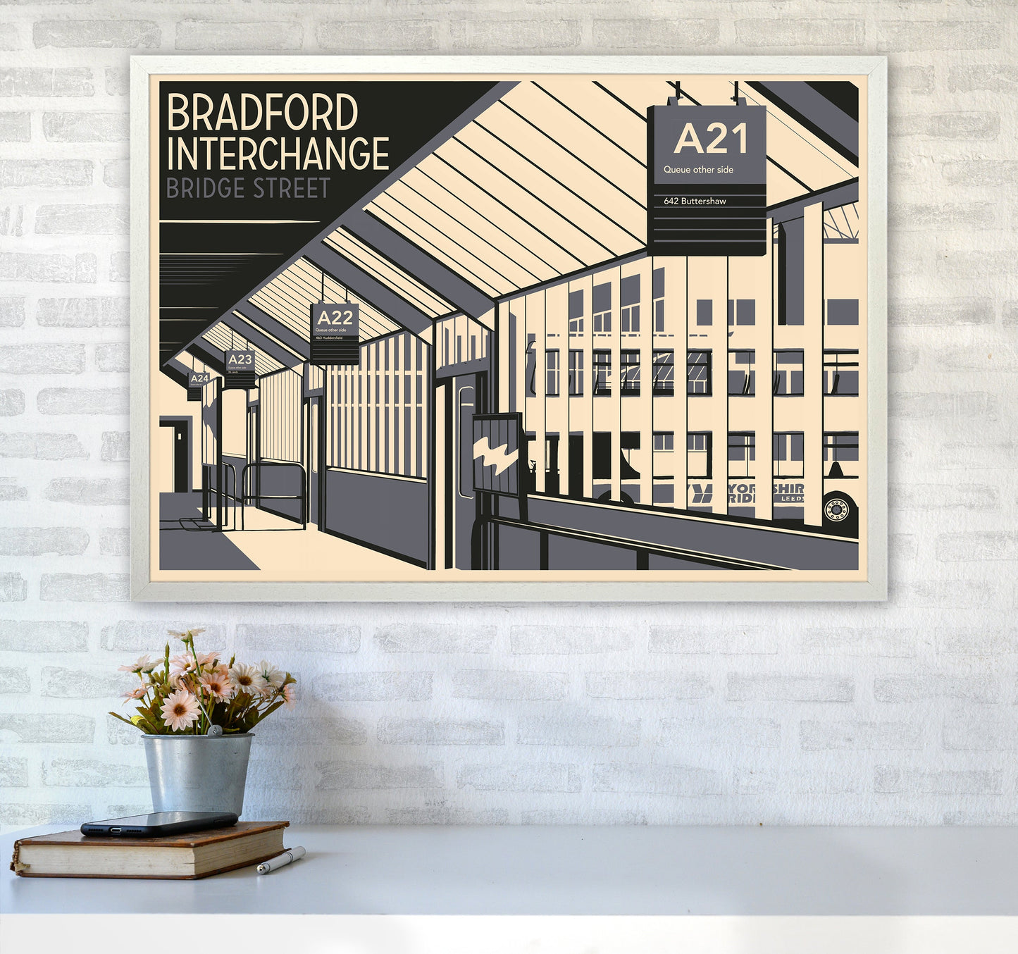 Avelena | Bradford Interchange, Bridge Street Reise Kunst Druck